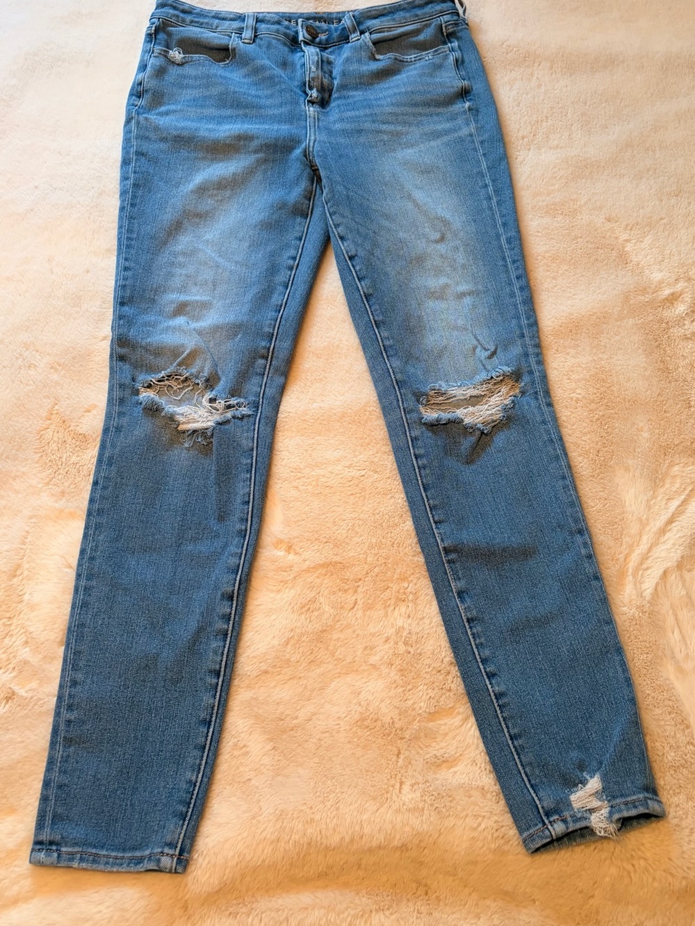 American Eagle Dream Jean Women’s Size 8 Distressed Skinny Jean Light Wash